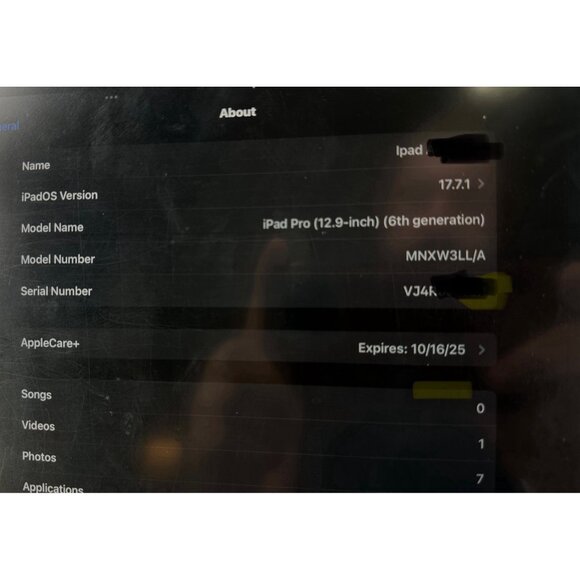 Apple iPad Kit Pro 1TB 12.9-inch 6th Gen A2436 Wi-Fi 12.9 in - Space Grey - Picture 15 of 16